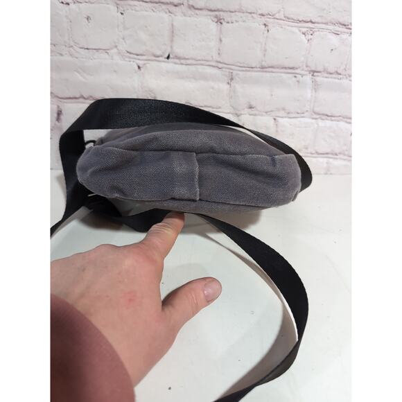 Moop Canvas Small Crossbody Bag Shark Blue Gray Convertible - Picture 9 of 11